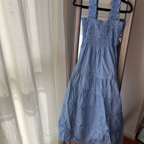 Hill House Kimmy Nap Dress Blue Stripe Size L NWT - Picture 3 of 6